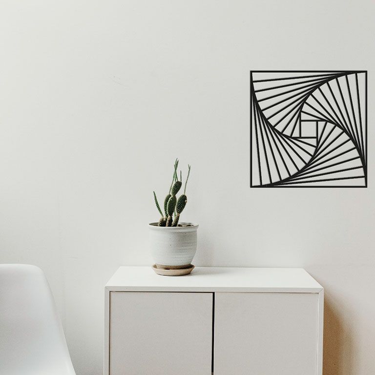 Decorazione da parete in metallo Motivo Geometrico 3.0