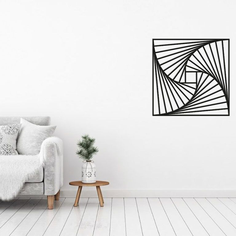 Decorazione da parete in metallo Motivo Geometrico 3.0