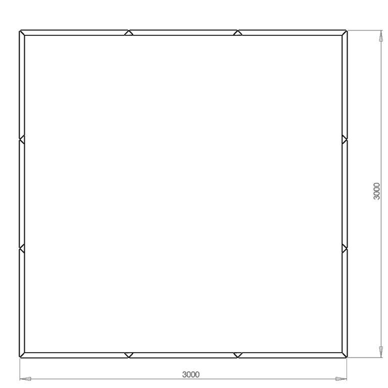 Fioriera in acciaio verniciato a polvere Miami xxl 300 x 300 cm