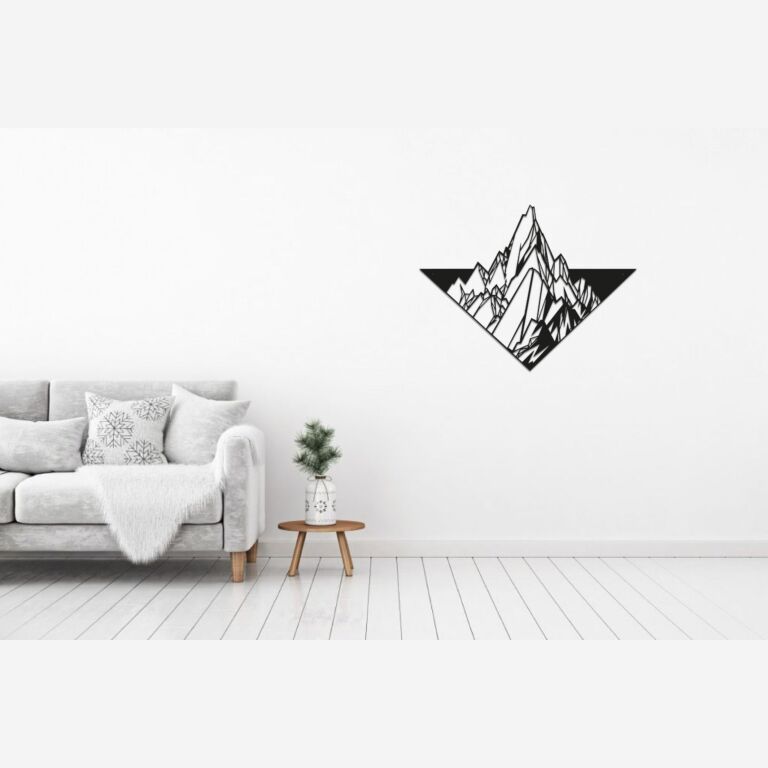 Decorazione da parete in metallo Montagna