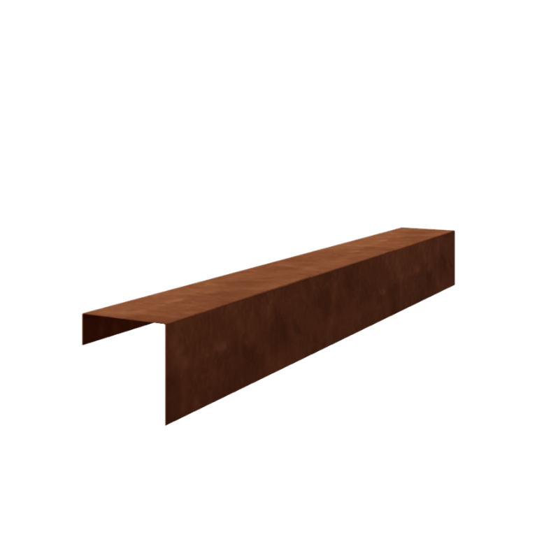 Profilo di sovrapposizione in acciaio Corten 15 x 15 x 5 cm (lunghezza 150 cm)