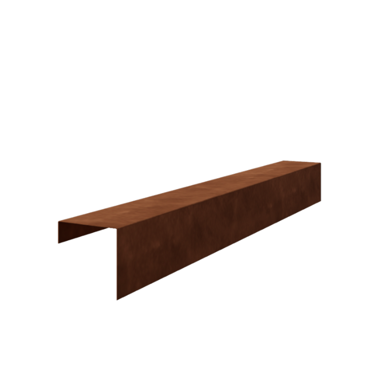 Profilo di sovrapposizione in acciaio Corten 15 x 15 x 5 cm (lunghezza 240 cm)
