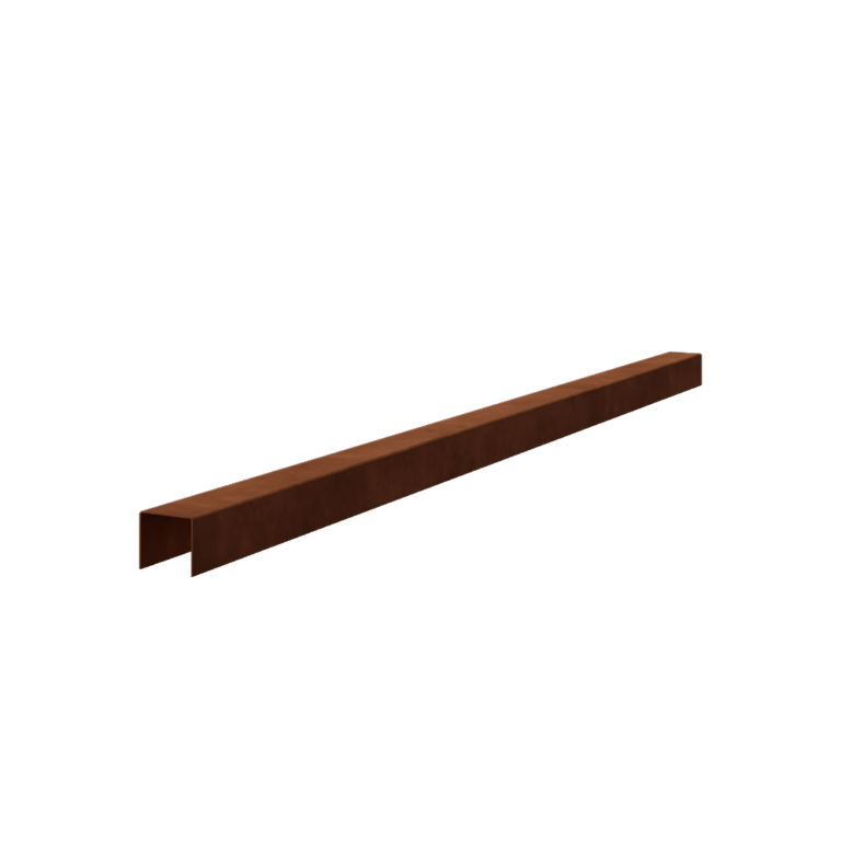Profilo di sovrapposizione in acciaio Corten 5 x 5 x 5 cm (lunghezza 150 cm)