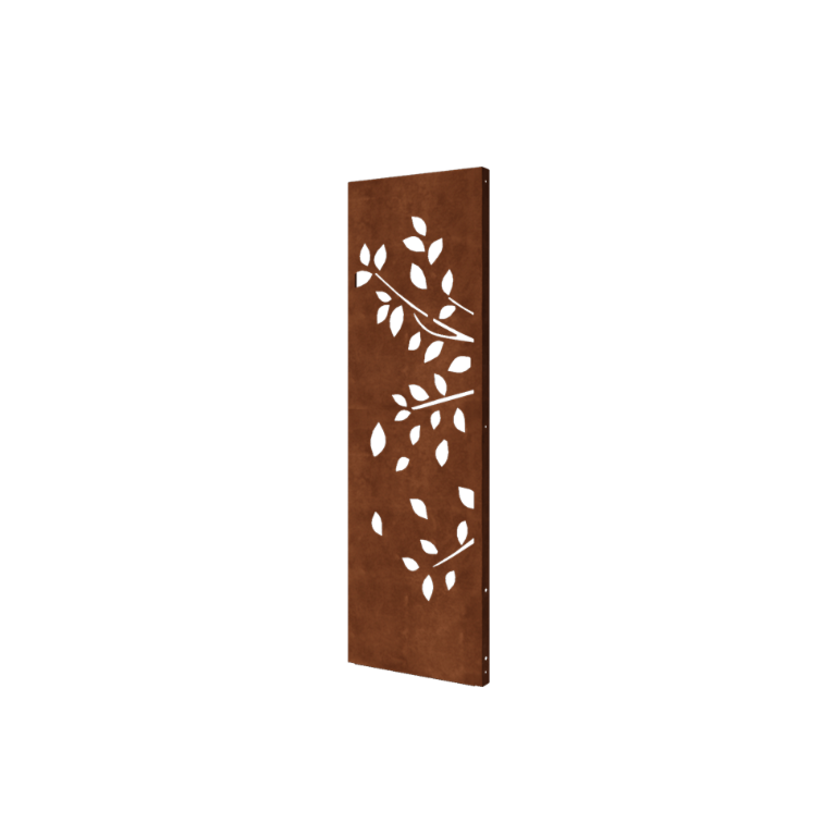 Pannello decorativo in acciaio corten - Albero - Parte 1 - 60 x 6 x 190 cm