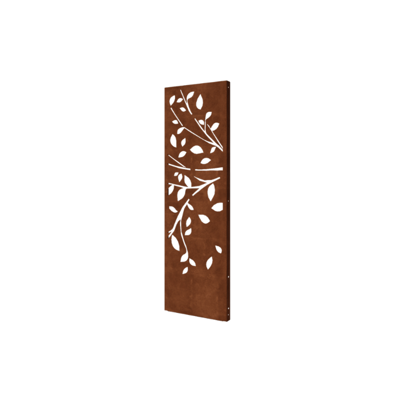 Pannello in acciaio corten con albero parte 2 60 x 6 x 190 cm