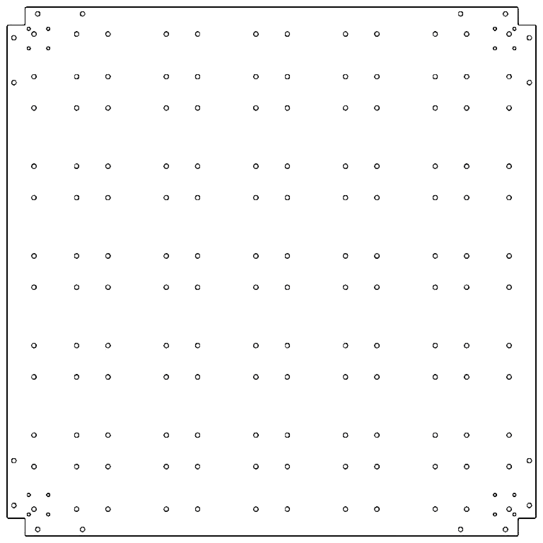 Piastra inferiore in acciaio zincato 120 x 120 cm