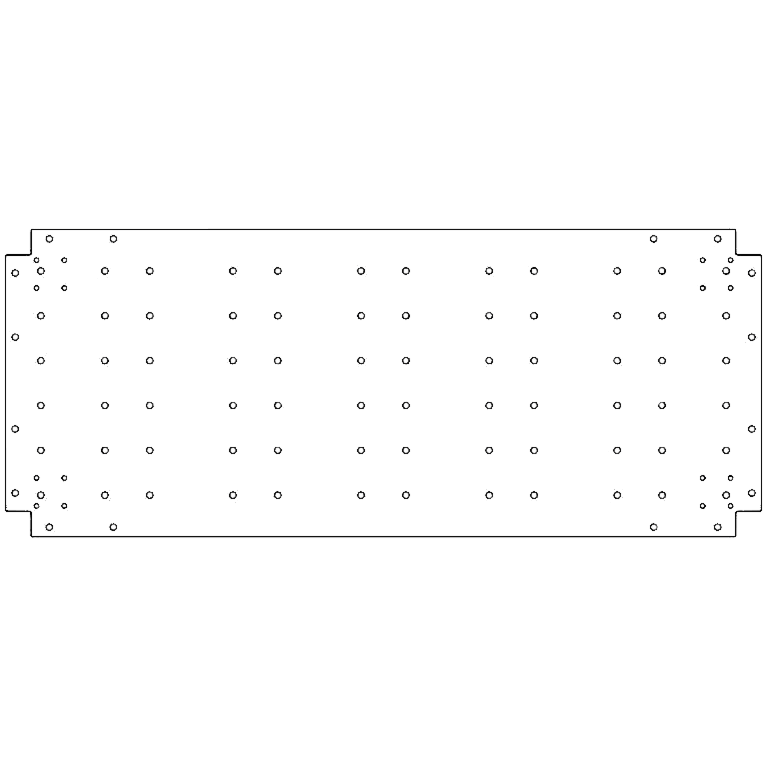 Piastra inferiore in acciaio zincato 50 x 120 cm