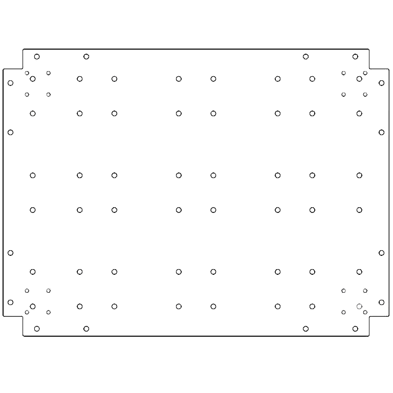 Piastra inferiore in acciaio zincato 60 x 80 cm