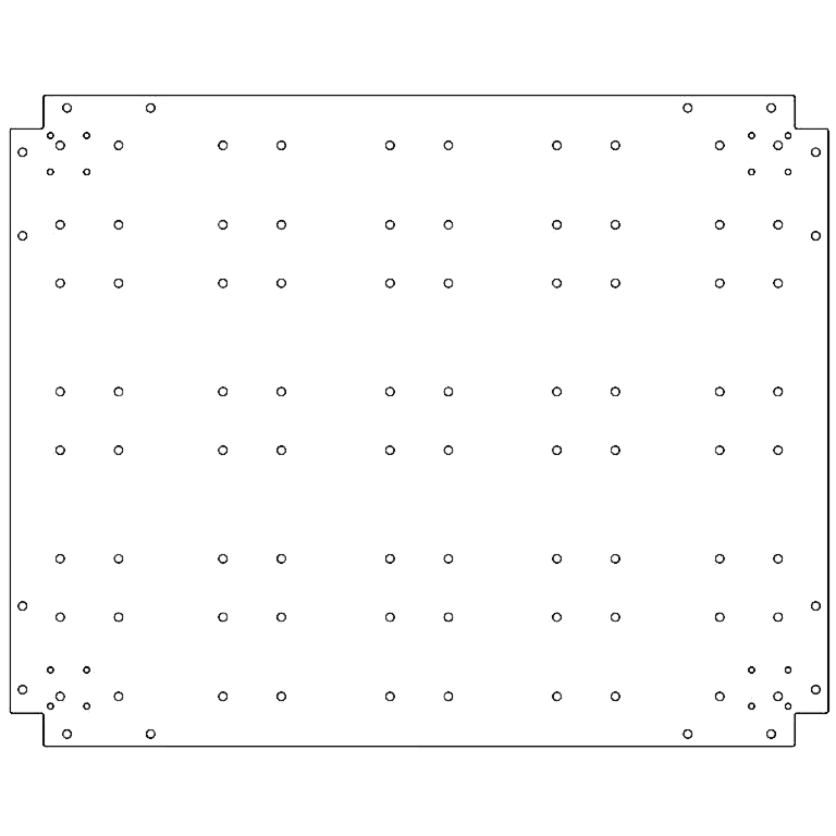 Piastra inferiore in acciaio zincato 80 x 100 cm