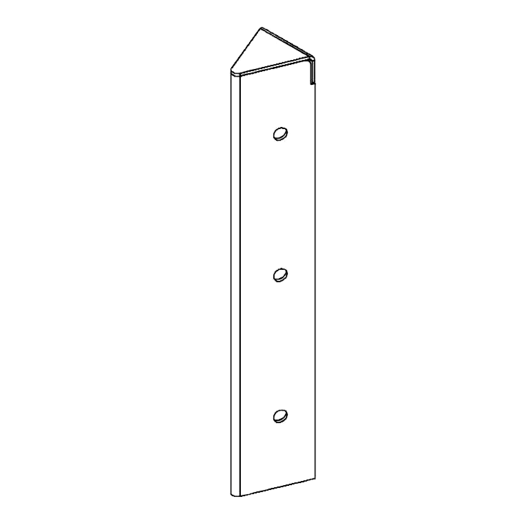 Angolare in acciaio corten 45° 30 cm