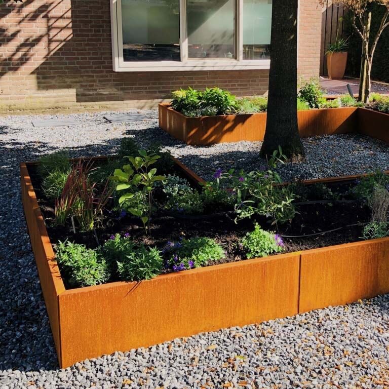 Fioriera in acciaio Corten Kansas 120