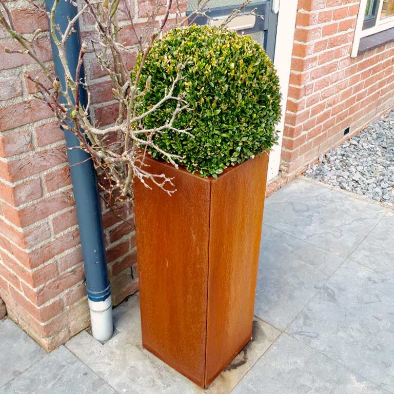 Fioriera in acciaio Corten Miami 30 x 30 cm