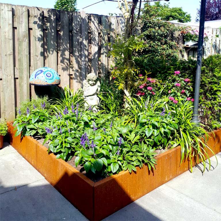 Fioriera in acciaio Corten Miami xxl 180 x 180 cm