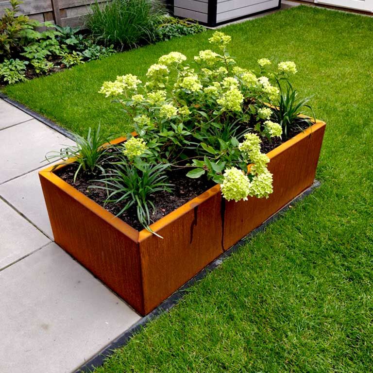 Fioriera in acciaio Corten Texas 60 x 120 cm