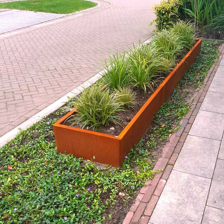 Fioriera in acciaio Corten Texas xxl 360 x 60 cm