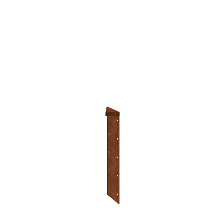 Fioriera in acciaio corten - Pezzo d'angolo 180° - 50 cm