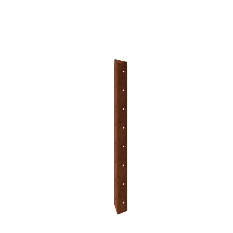 Fioriera in acciaio corten - Pezzo d'angolo 90° - 80 cm