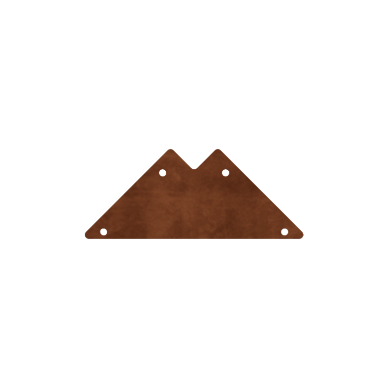 Fioriera in acciaio corten - Piastra di giunzione - 90°