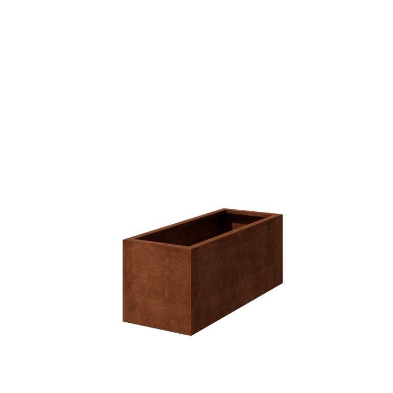 Fioriera in acciaio Corten saldata Montana 120 x 50 x 50 cm