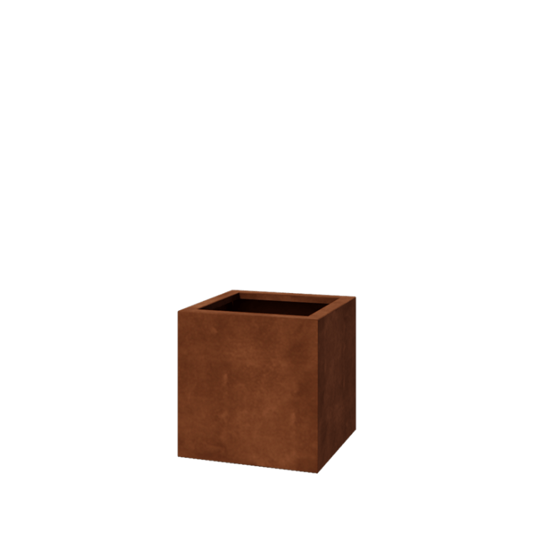 Fioriera in acciaio Corten saldata Montana 50 x 50 x 50 cm
