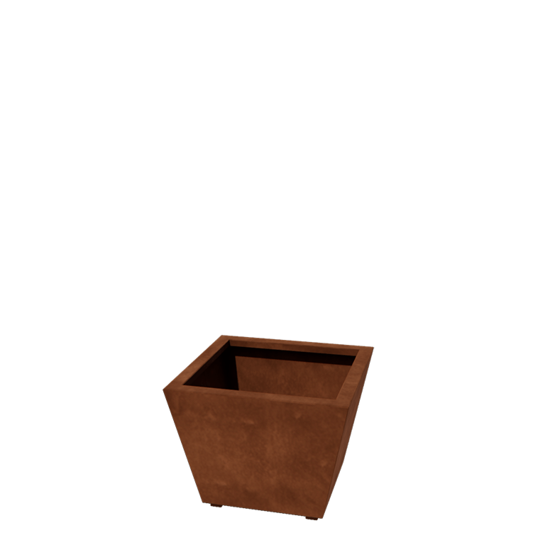 Fioriera in acciaio Corten saldata conica 60 x 60 x 40 cm