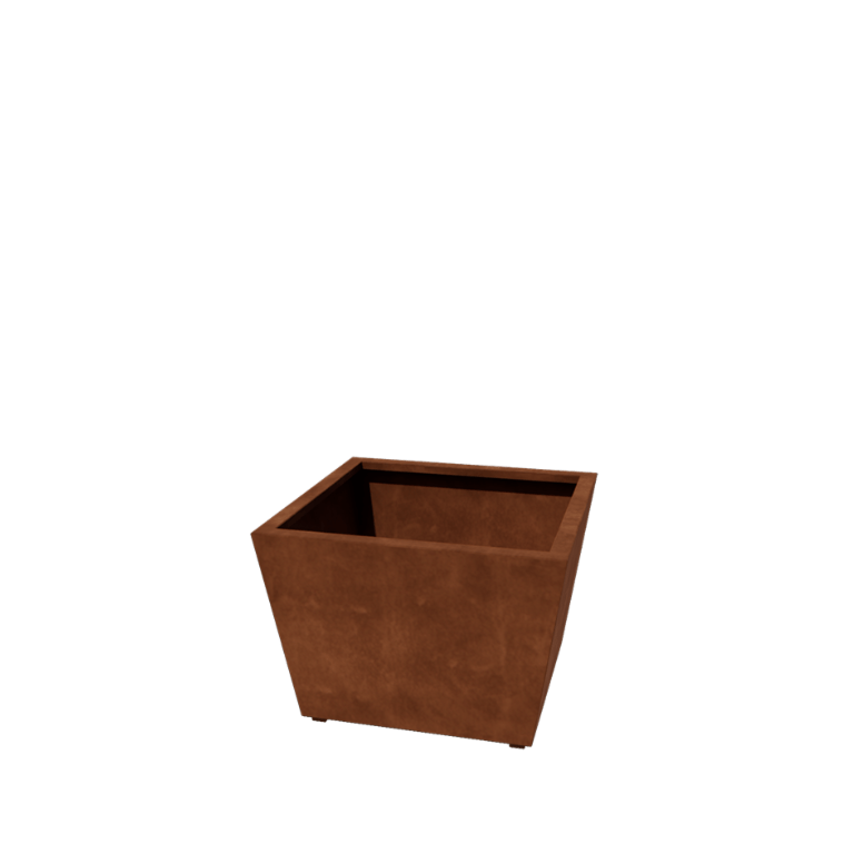 Fioriera in acciaio Corten saldata conica 80 x 80 x 50 cm