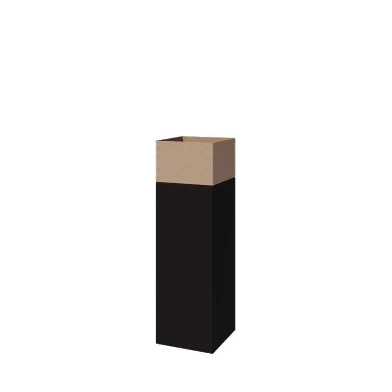 Set di fioriere North Carolina nero & sand look 30 x 30 x 100 cm
