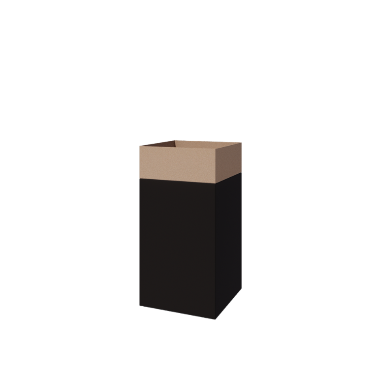Set di fioriere North Carolina nero & sand look 50 x 50 x 100 cm
