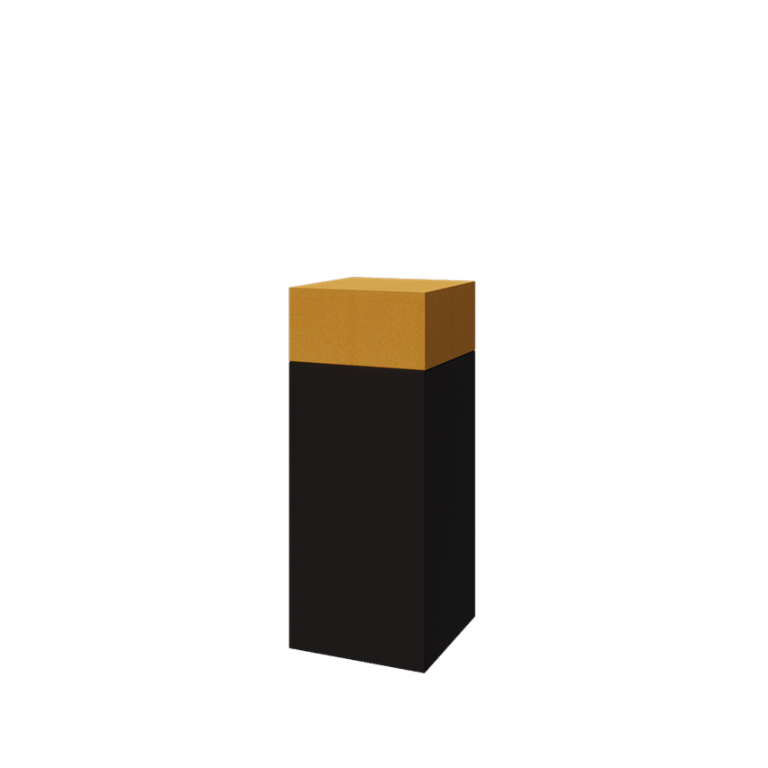 Set di fioriere South Carolina nero & oro 40 x 40 x 100 cm
