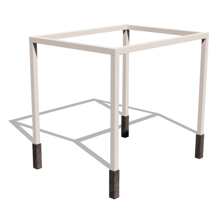 Pergola quadrata in acciaio verniciato a polvere 324 x 250 cm