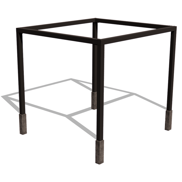 Pergola quadrata in acciaio verniciato a polvere 324 x 300 cm