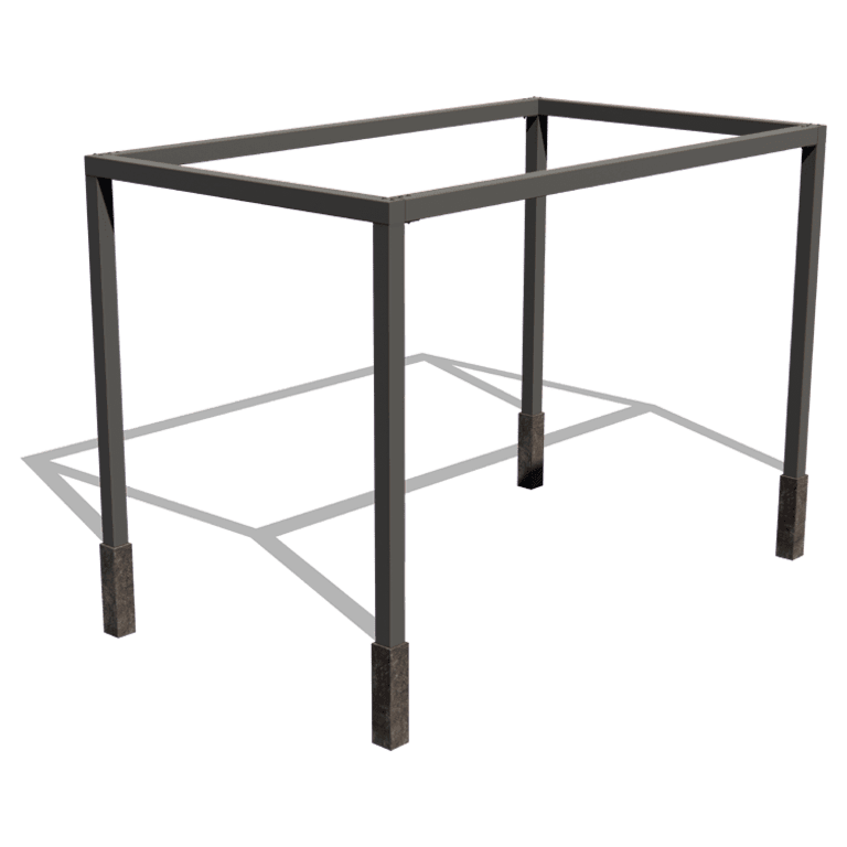 Pergola quadrata in acciaio verniciato a polvere 424 x 250 cm