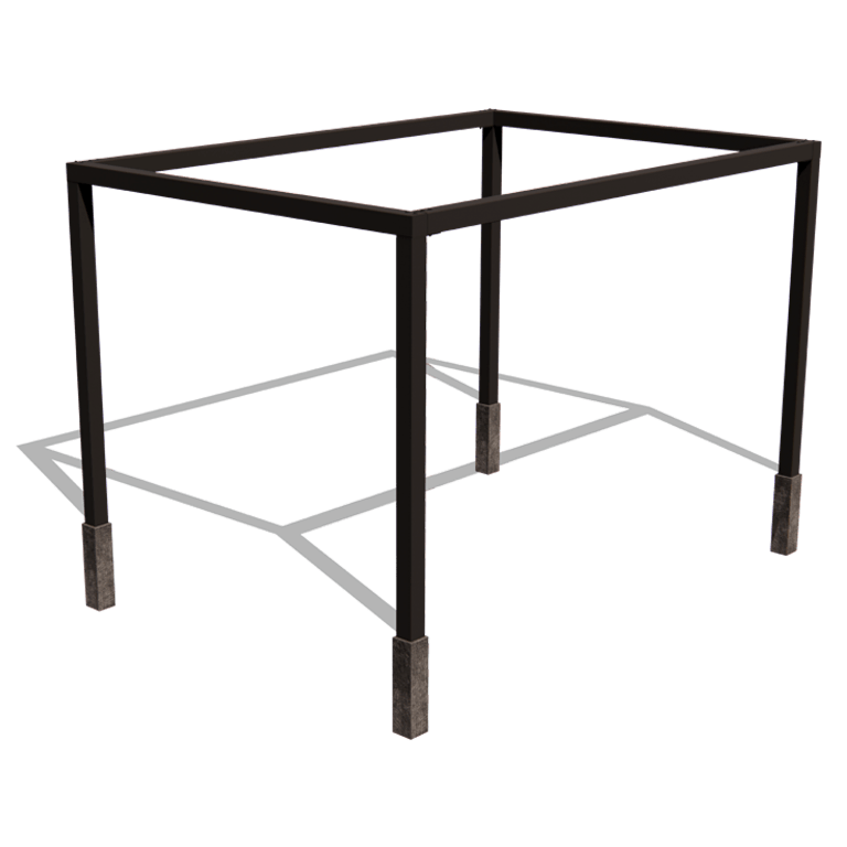 Pergola quadrata in acciaio verniciato a polvere 424 x 300 cm