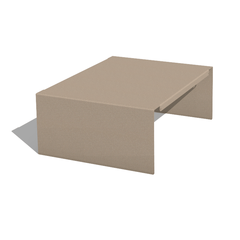 Piattaforma per fioriera in acciaio verniciato a polvere 40 x 51 x 20 cm
