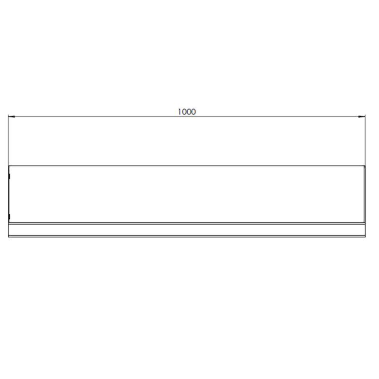 Muro di sostegno diritto in acciaio verniciato a polvere 100 cm (altezza 50 cm)