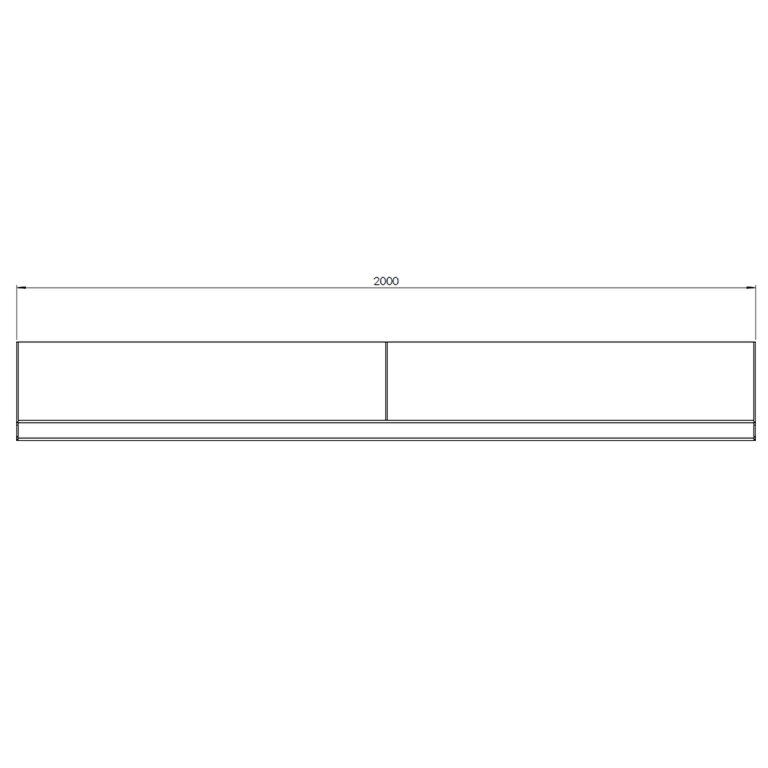 Muro di sostegno diritto in acciaio verniciato a polvere 200 cm (altezza 30 cm)