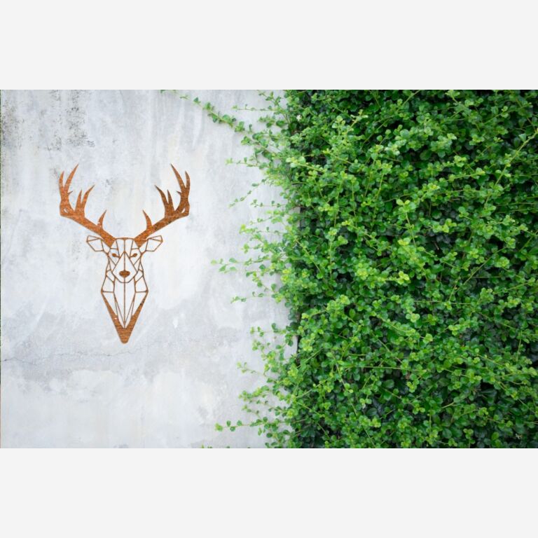 Decorazione da parete in acciaio Corten Renna