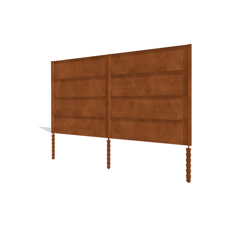 Recinzione in acciaio corten H4 set completo 378 cm