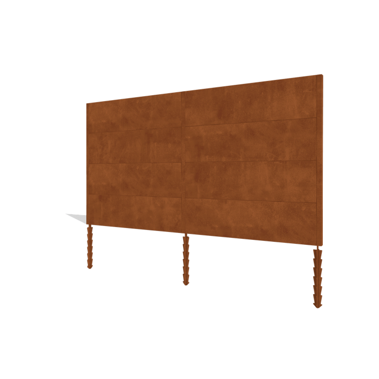 Recinzione in acciaio corten H4 set completo 378 cm