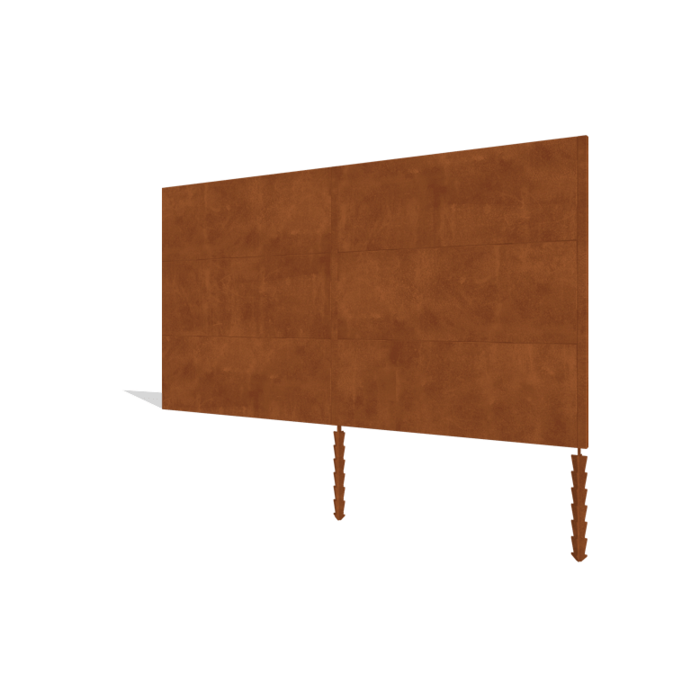 Recinzione in acciaio corten H3 set 372 cm