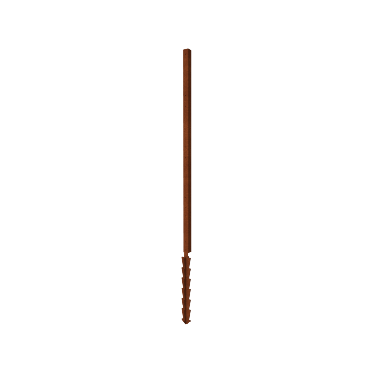 Recinzione in acciaio corten H palo intermedio con picchetto a terra 190 x 6 x 6 cm Recinzione in acciaio corten H palo intermedio con picchetto a terra 190 x 6 x 6 cm