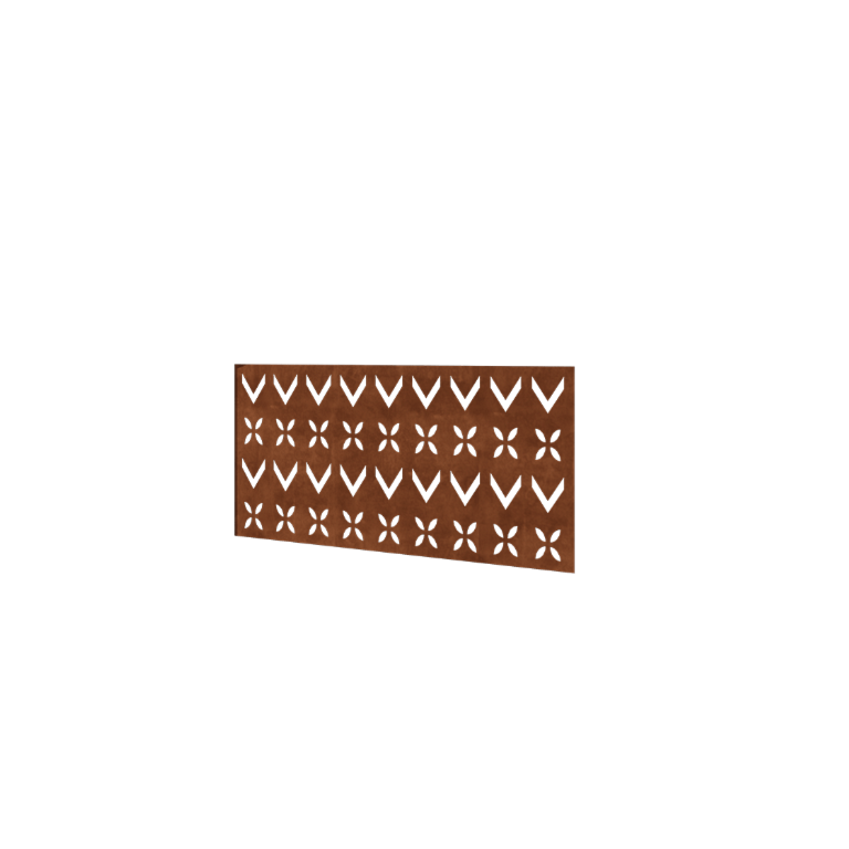 Recinzione in acciaio corten H - Panello V - 120 x 63,3 cm