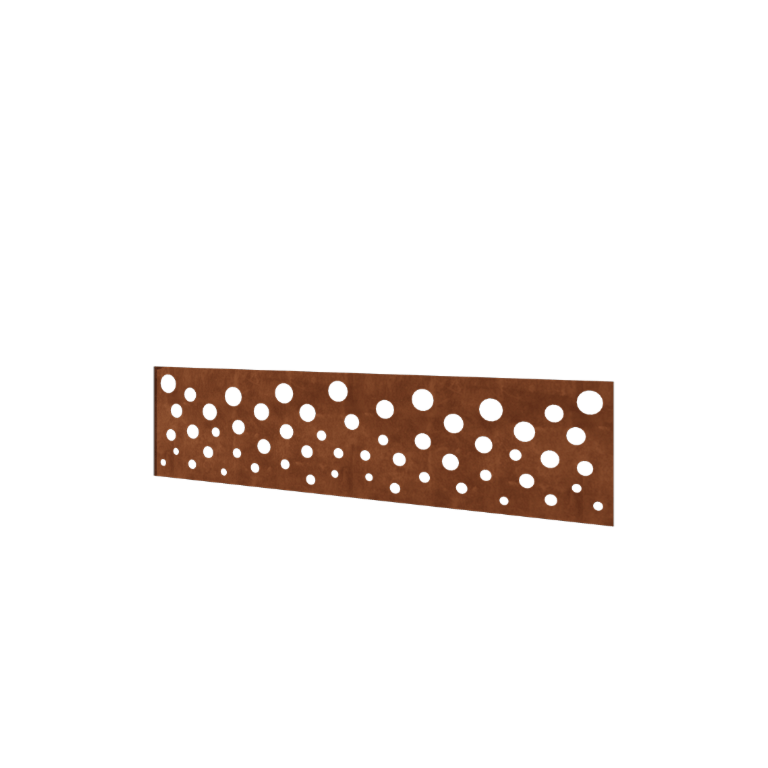 Recinzione in acciaio corten H - Panello B - 180 x 47,5 cm