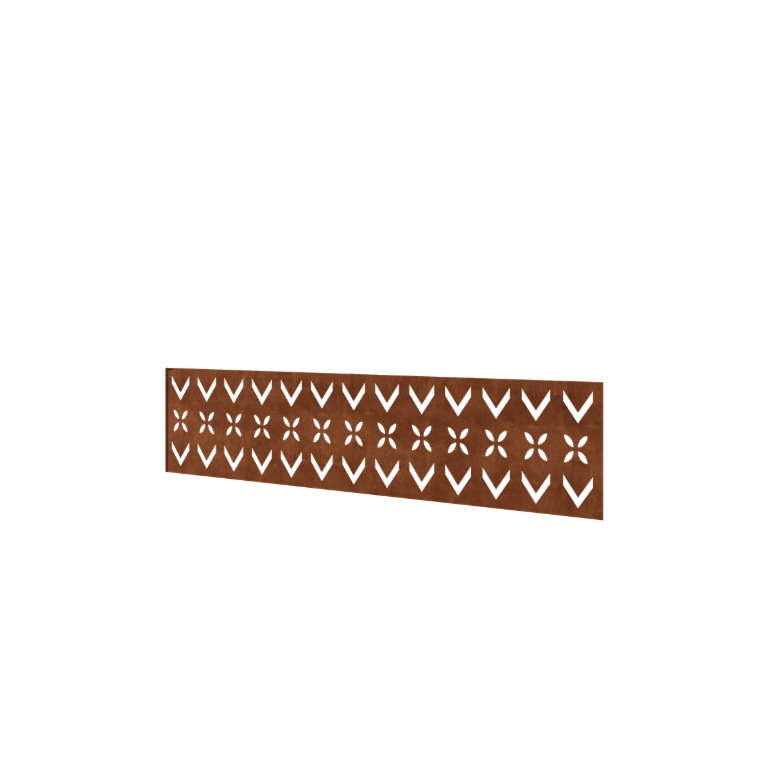 Recinzione in acciaio corten H - Panello V - 180 x 47,5 cm