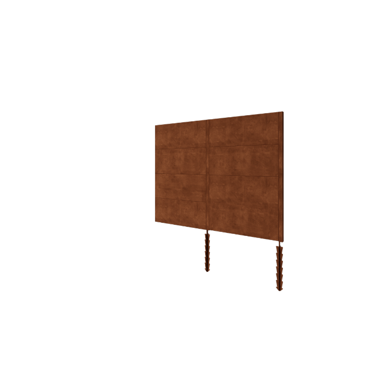Recinzione in acciaio corten H4 set 252 cm