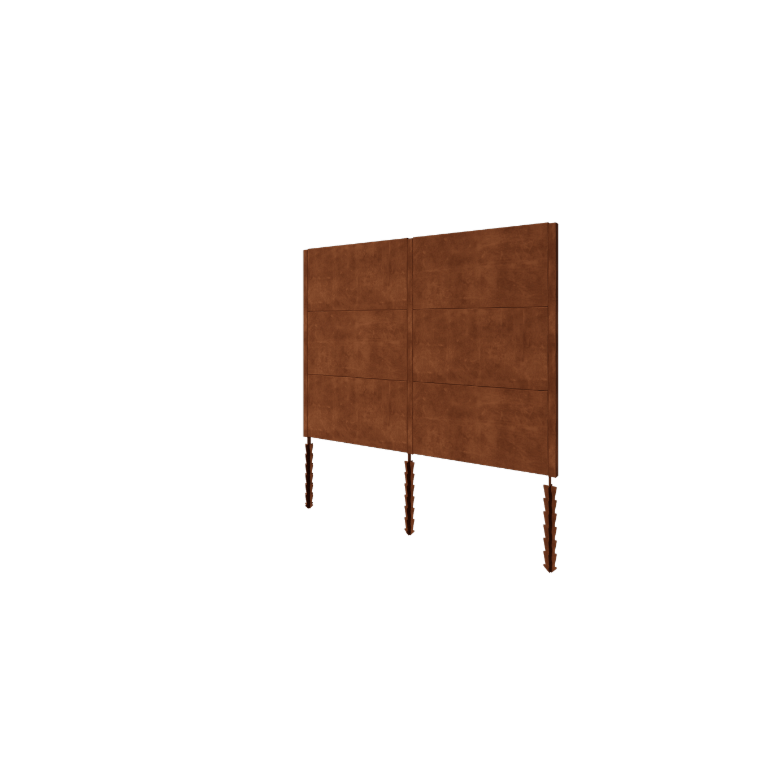 Recinzione in acciaio corten H3 set completo 258 cm