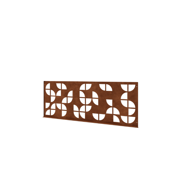 Recinzione decorativa G in acciaio corten 149 x 60 cm