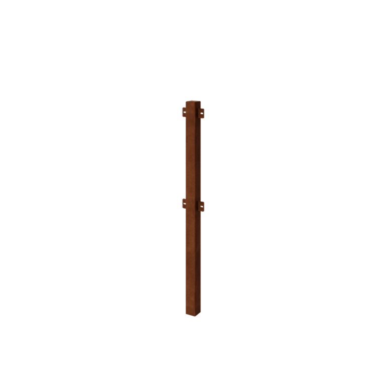 Recinzione decorativa in acciaio corten palo intermedio