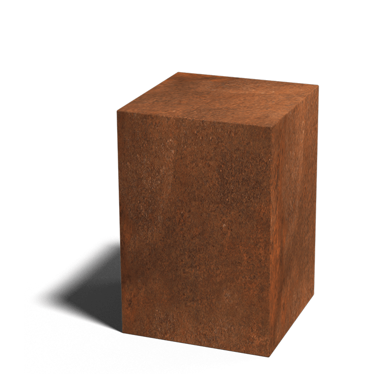 Zoccolo in acciaio corten Ohio 40 x 40 x 60 cm
