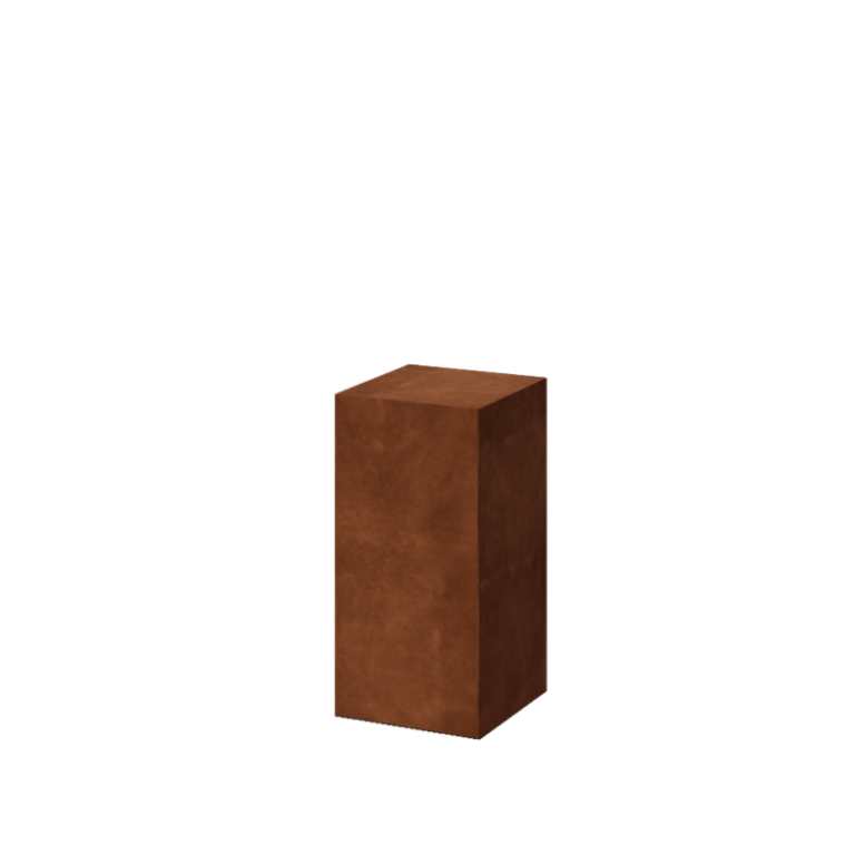 Zoccolo in acciaio corten Ohio 30 x 30 x 60 cm
